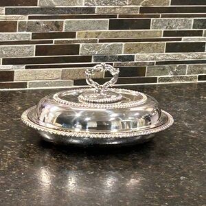 Old English Silver-Plate Entree Dish